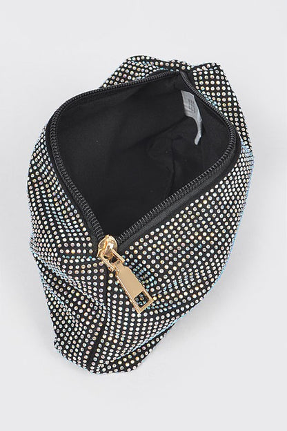 2 In 1 Rhinestone Pouch Clear Shoulder Bag