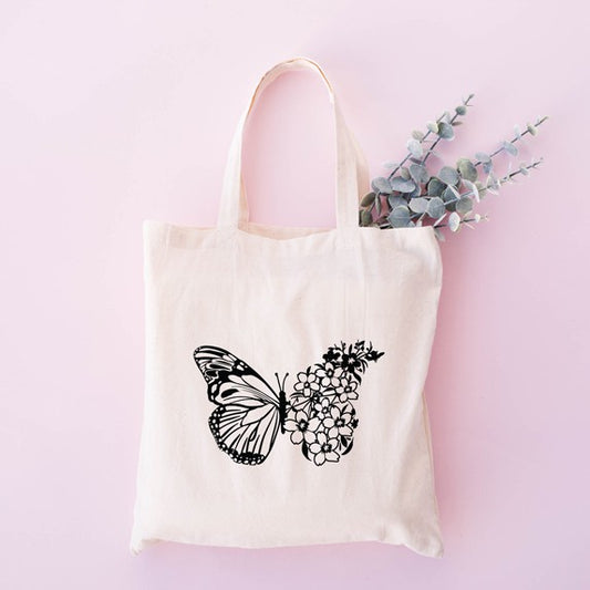 Butterfly And Flowers Tote