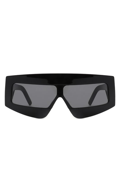 Rectangle Oversize Square Flat Top Sunglasses