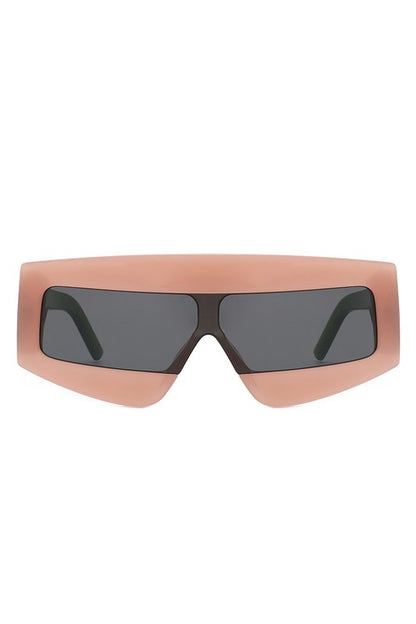 Rectangle Oversize Square Flat Top Sunglasses