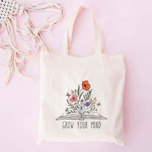 Grow your Mind Floral Tote