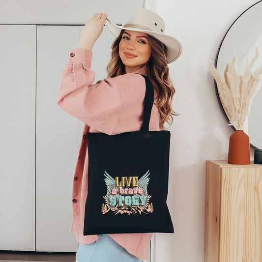 Live A Brave Story Tote