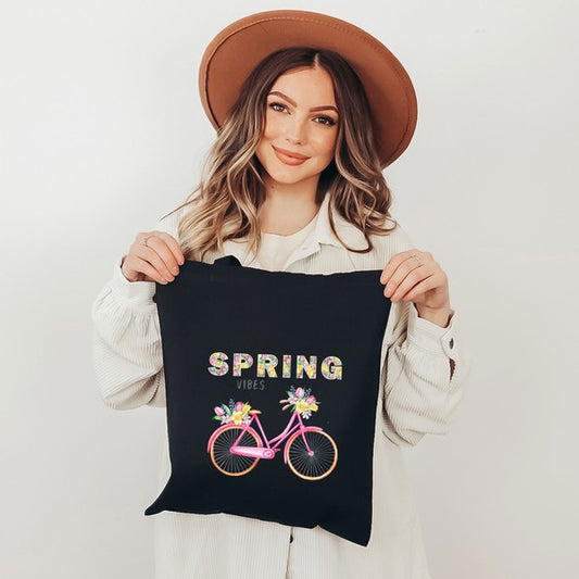 Spring Vibes Bicycle Tote