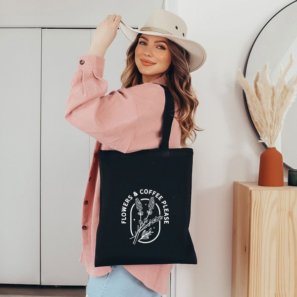 Flowers And Coffee Tote