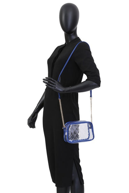 See Thru Net Pattern Crossbody Bag