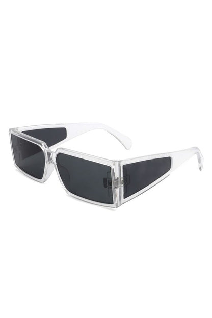 Rectangle Retro Square Wrap Around Sunglasses