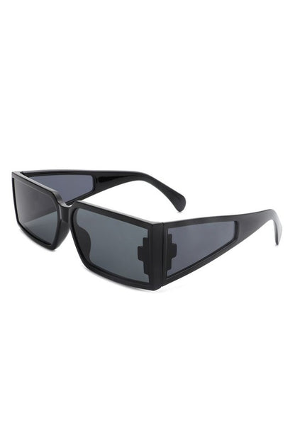 Rectangle Retro Square Wrap Around Sunglasses