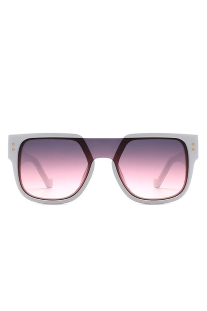 Square Oversize Brow-Bar Chic Fashion Sunglasses