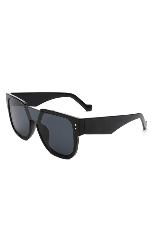 Square Oversize Brow-Bar Chic Fashion Sunglasses