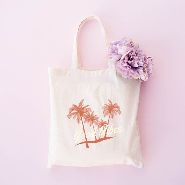 Good Vibes Palm Trees Tote