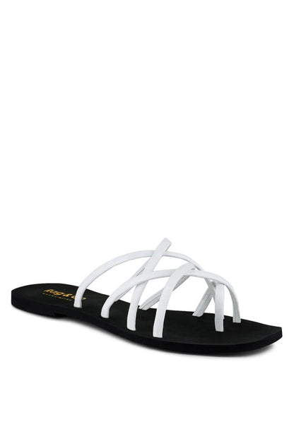 SWEETIN Strappy Flat Slip On Sandals