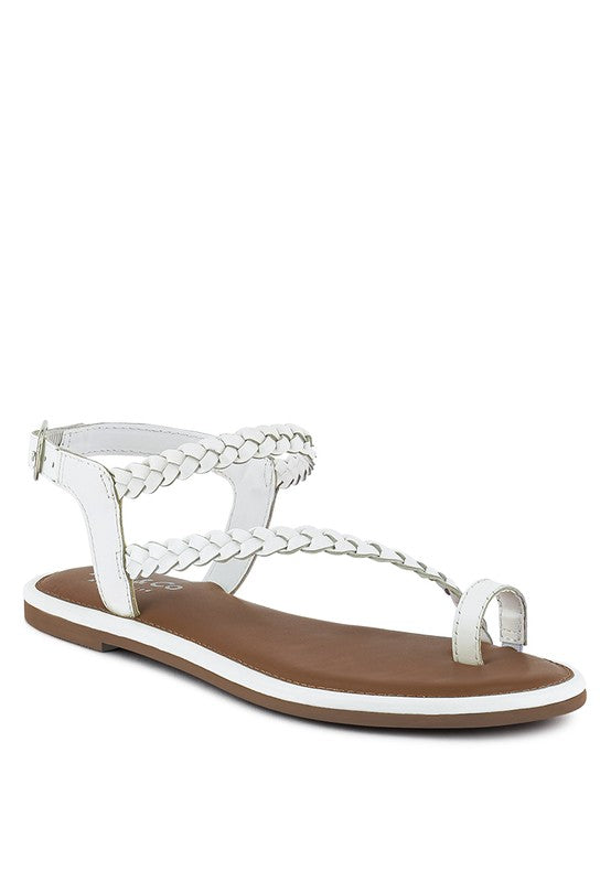 STALLONE Braided Flat Sandals