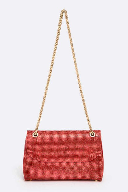 Rhinestone All Over Iconic Shoulder Bag