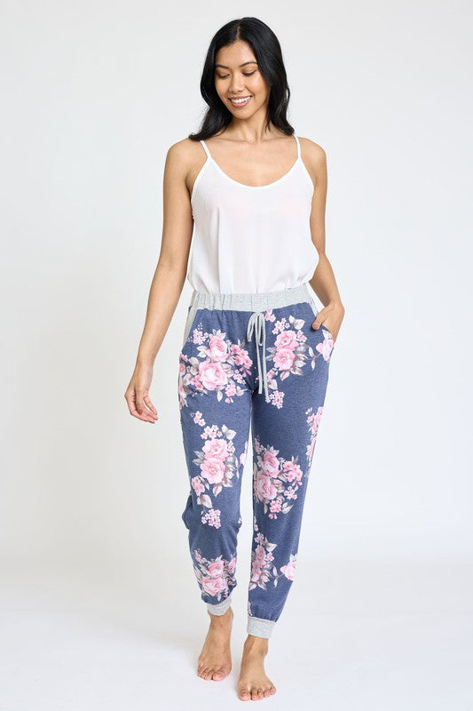 Plus Floral Drawstring Jogger