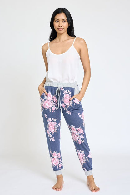 Plus Floral Drawstring Jogger