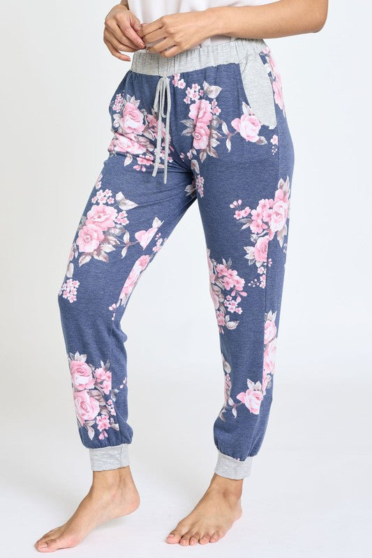 Floral Drawstring Jogger