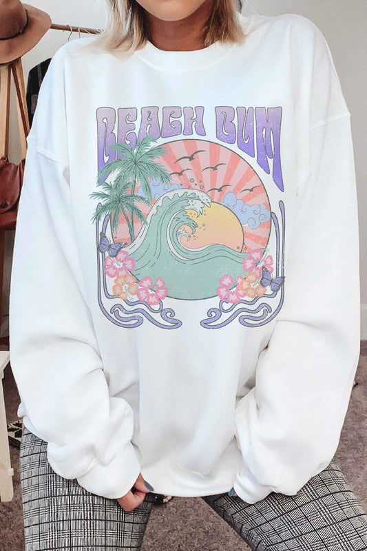 BEACH BUM GRAPHIC SWEATSHIRT