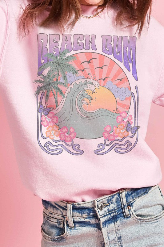 BEACH BUM GRAPHIC SWEATSHIRT