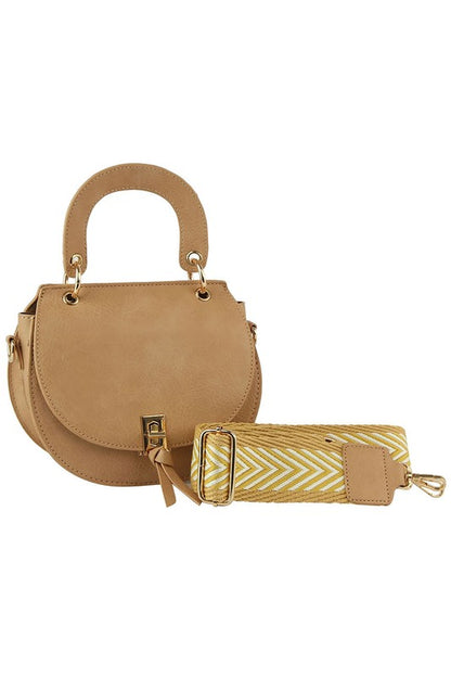 Fashion Flap Saddle Satchel Crossbody Bag