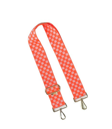 Checker Patterned Bag Strap - 6 Colors available