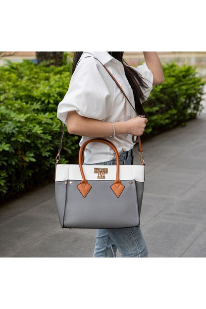 MKF Collection Brynlee Color-Block Tote Bag Mia K