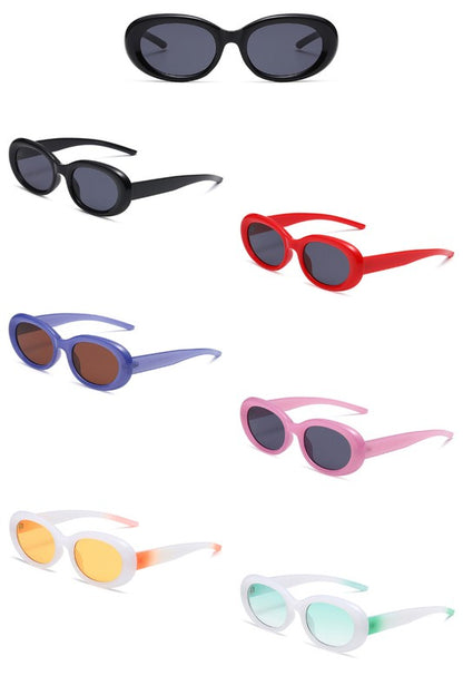 Oval Retro 90s Round Tinted Clout Sunglasses