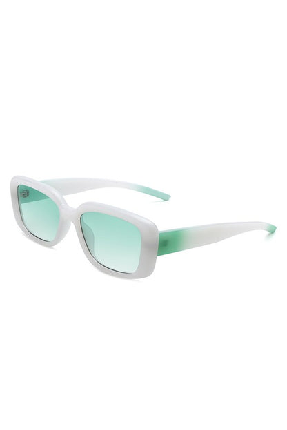 Rectangle Retro Flat Top Square Sunglasses