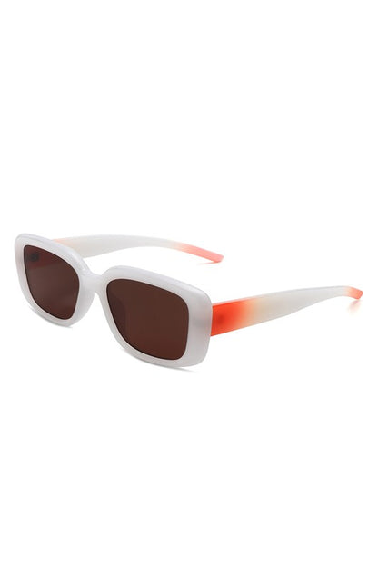 Rectangle Retro Flat Top Square Sunglasses