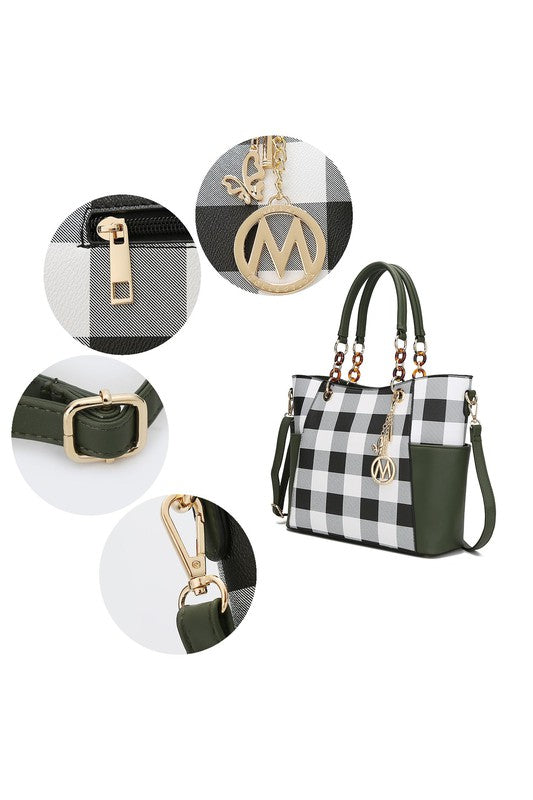 MKF Collection Mariely Checker Tote Bag by Mia K