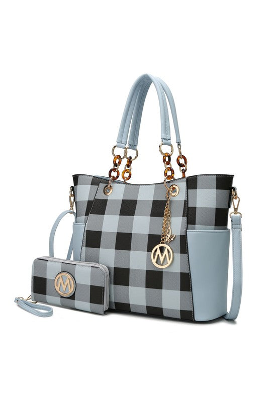 MKF Collection Mariely Checker Tote Bag by Mia K