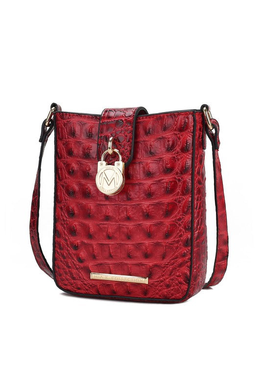 MKF Faux Crocodile Embossed Crossbody Bag by Mia k