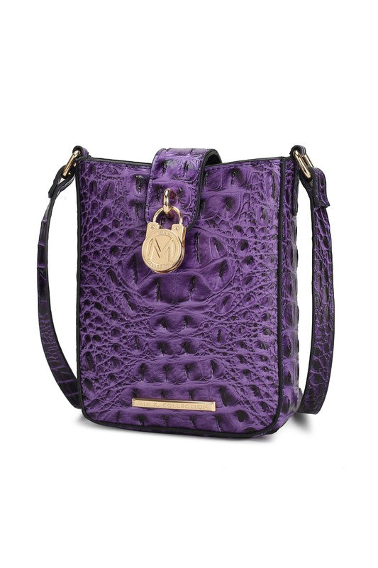 MKF Faux Crocodile Embossed Crossbody Bag by Mia k