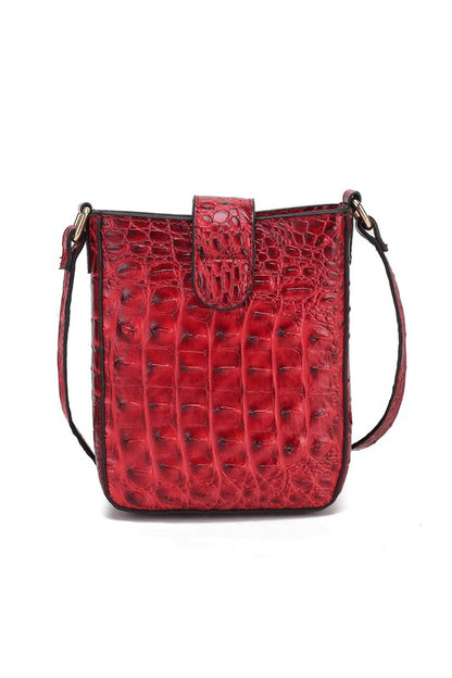 MKF Faux Crocodile Embossed Crossbody Bag by Mia k