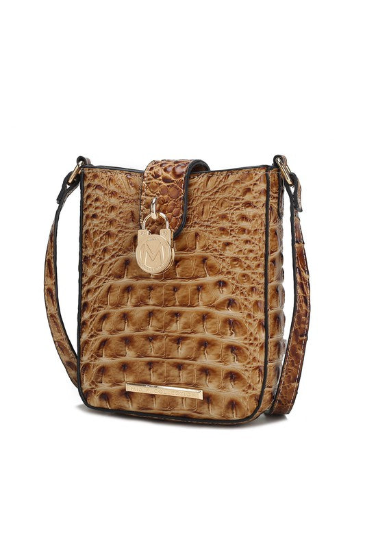 MKF Faux Crocodile Embossed Crossbody Bag by Mia k