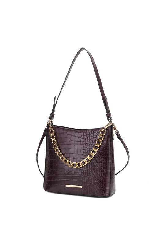 MKF Faux Crocodile-Embossed Shoulder Bag by Mia k