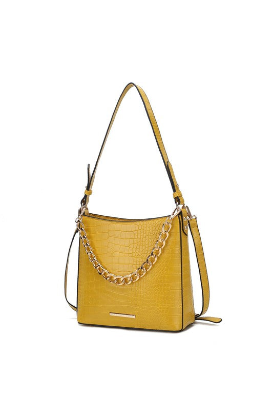 MKF Faux Crocodile-Embossed Shoulder Bag by Mia k