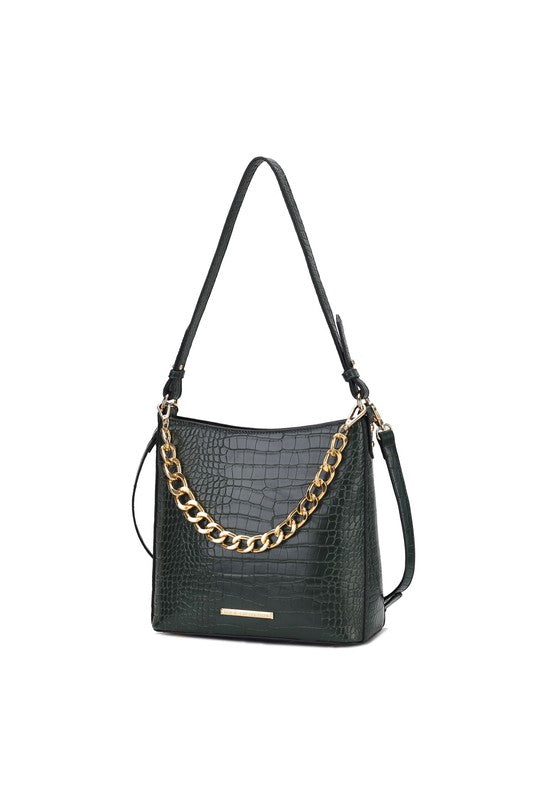 MKF Faux Crocodile-Embossed Shoulder Bag by Mia k