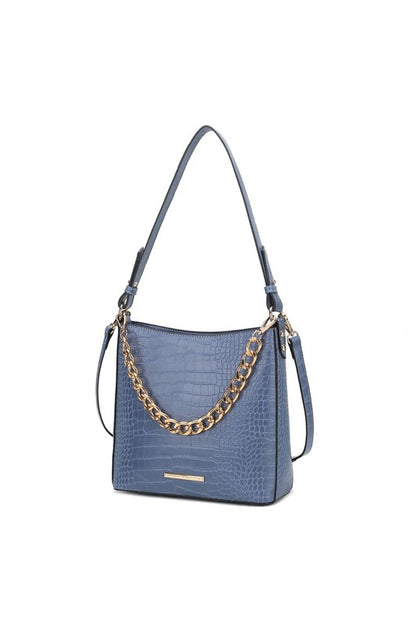 MKF Faux Crocodile-Embossed Shoulder Bag by Mia k