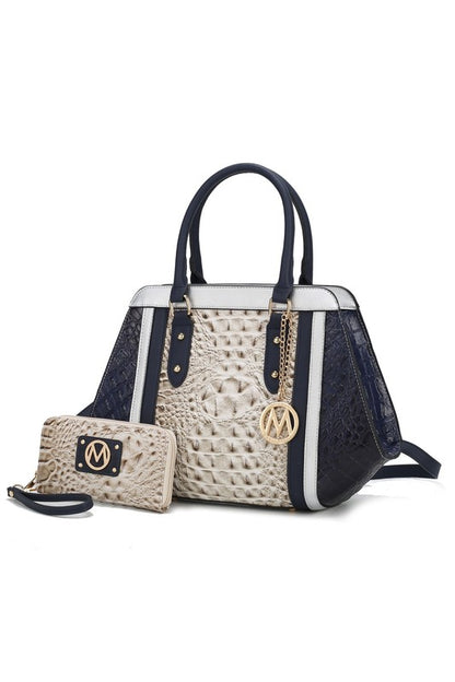 MKF Collection Daisy Croco Satchel & Wallet by Mia