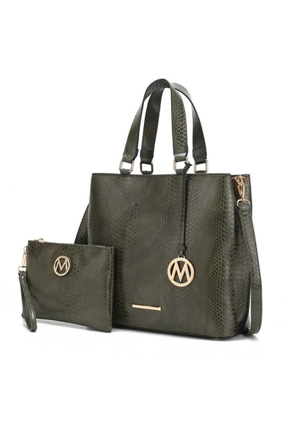 MKF Collection Beryl Snake-embossed Tote Bag Mia k