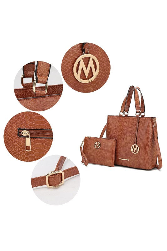 MKF Collection Beryl Snake-embossed Tote Bag Mia k