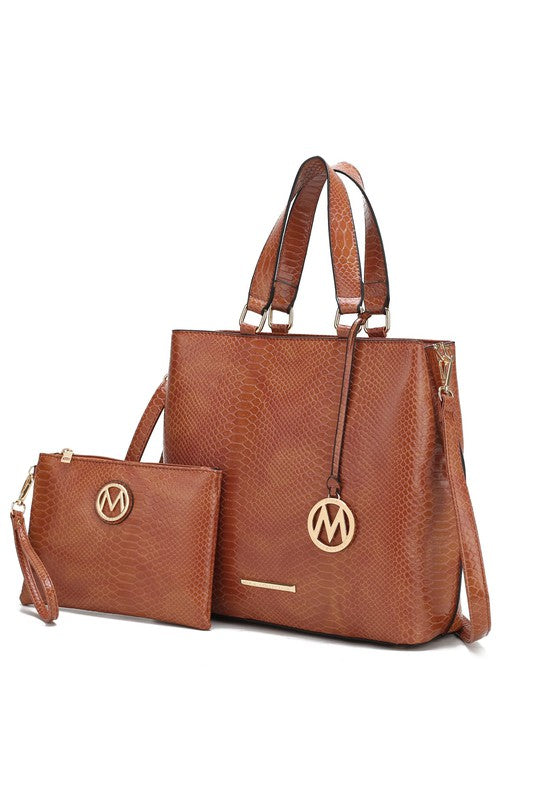 MKF Collection Beryl Snake-embossed Tote Bag Mia k