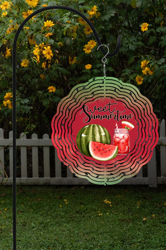 Sweet Summertime Watermelon Garden Wind Spinner