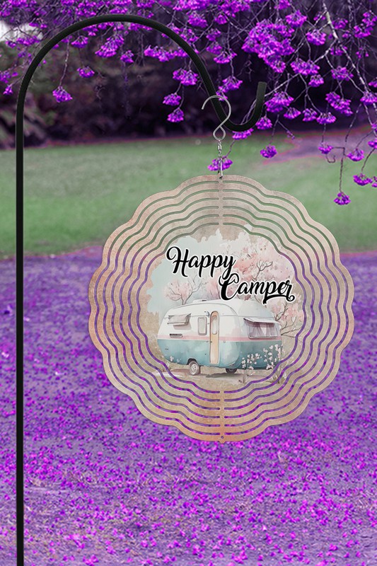 Happy Camper Garden Wind Spinner