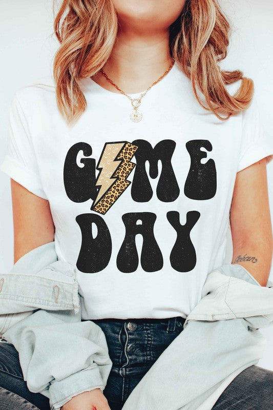 LEOPARD LIGHTNING GAME DAY GRAPHIC TEE