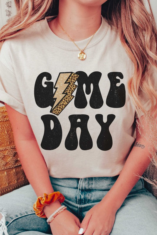 LEOPARD LIGHTNING GAME DAY GRAPHIC TEE