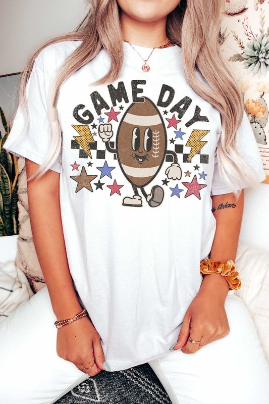 RETRO GAME DAY FOOTBALL GRAPHIC TEE