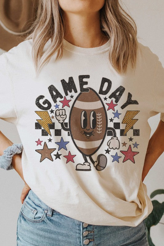 RETRO GAME DAY FOOTBALL GRAPHIC TEE