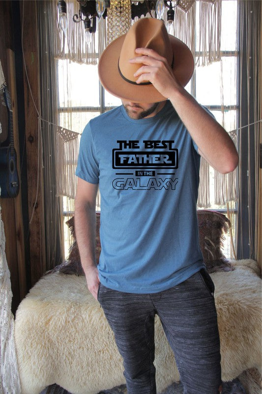 Best Father in the Galaxy Graphic Mens Tee