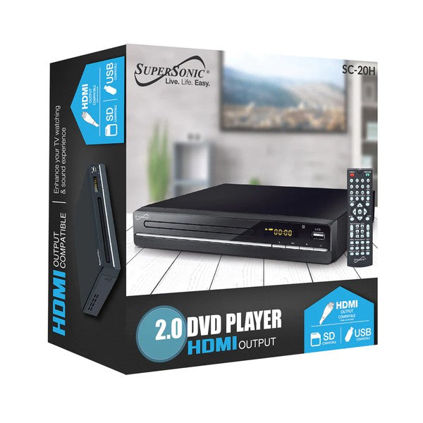 Supersonic 2.0 Channel DVD Player with HDMI Output